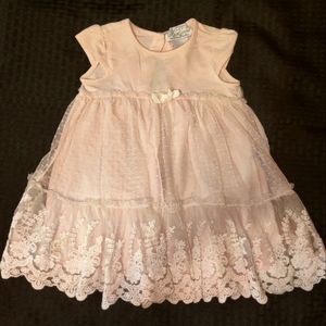 Baby long lace dress, size 9m